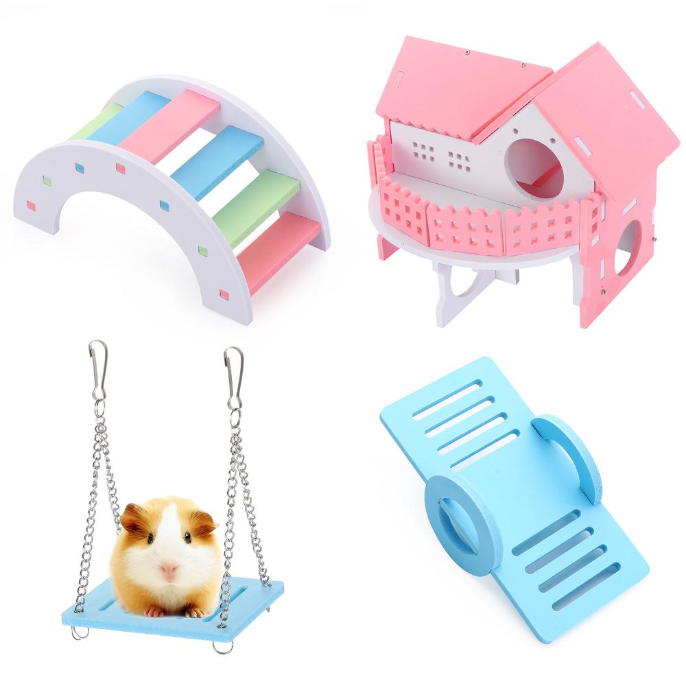 Insect Hotel Wood - 1 Pieces Hamster Toys Set Include