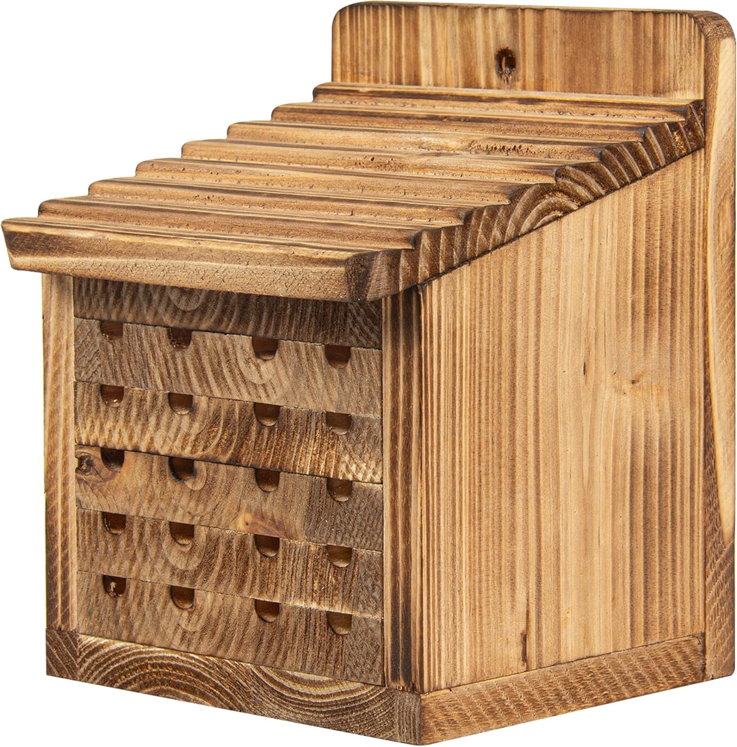 Insect Hotel Wood - Wooden Carpenter Bee House Insect Bee