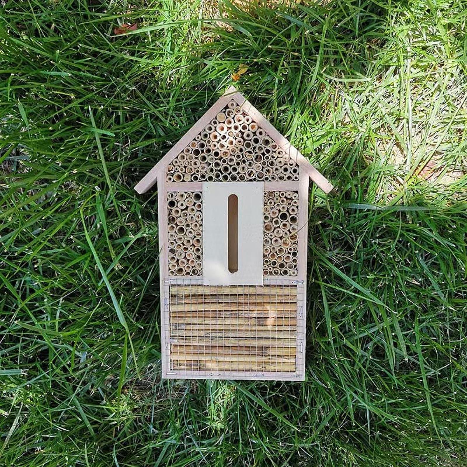 Insect Hotel Wood - Bee House Ladybug Habitat Bee Hotel