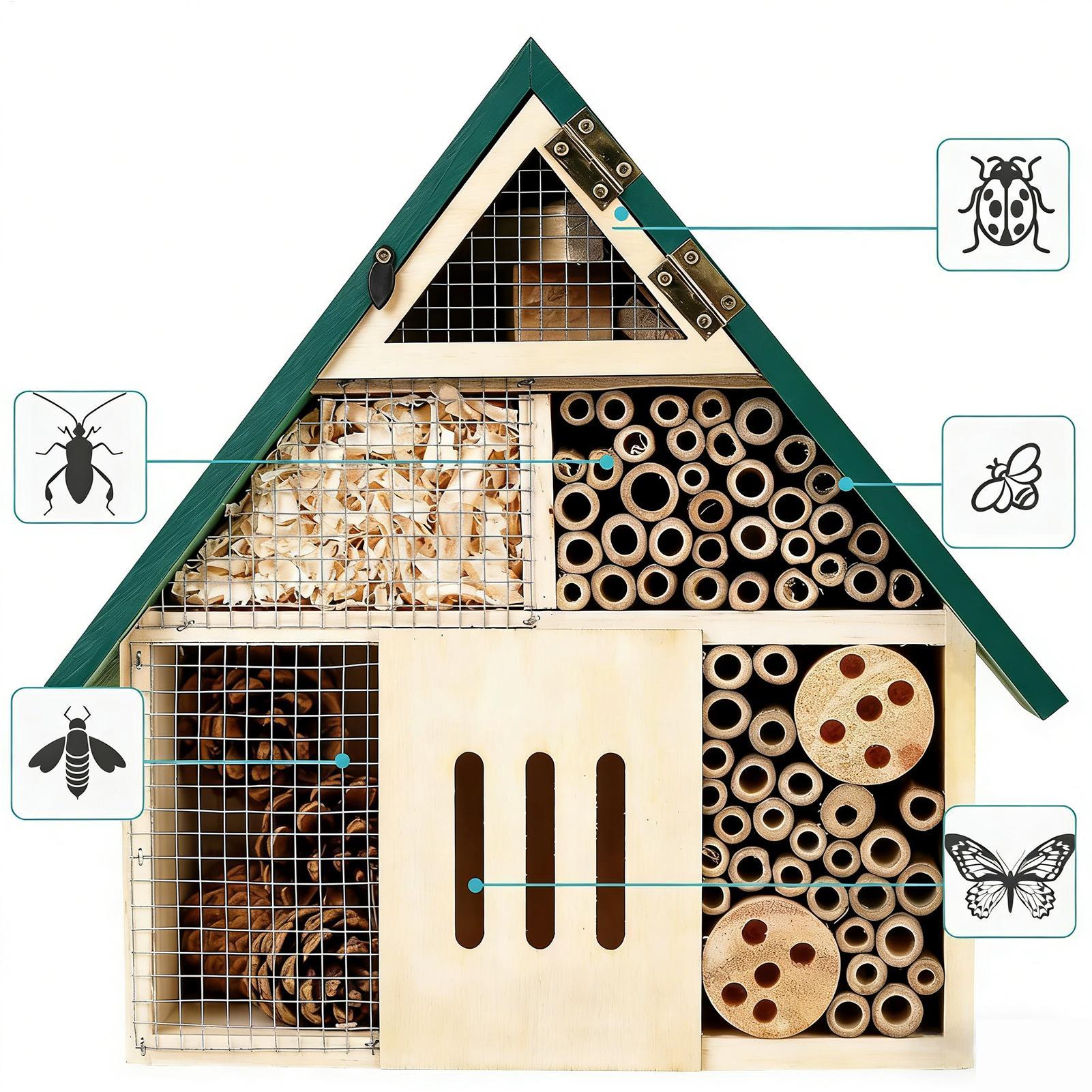Insect Hotel Bee House Wooden  - Insect Hotel Wood のレビューと価格