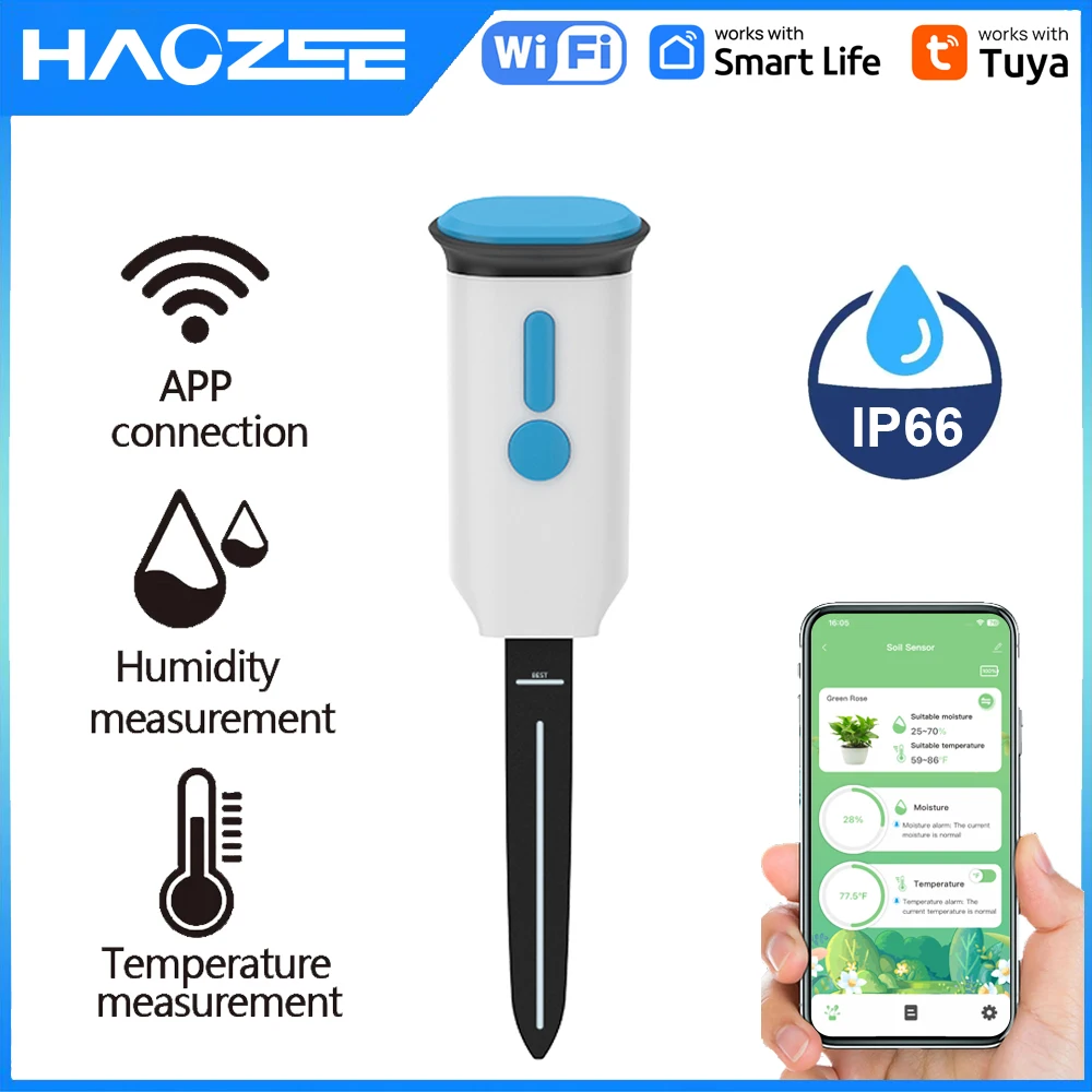 Haozee Tuya Smart WiFi Soil Mo - Smart Soil Sensor のレビューと価格
