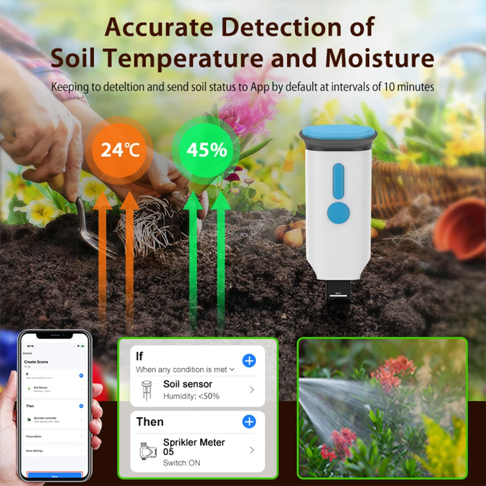 Haozee Tuya Smart WiFi Soil Mo - Smart Soil Sensor のレビューと価格