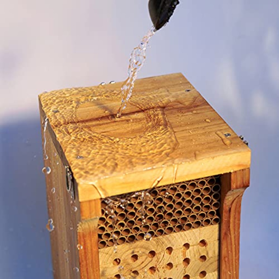Mason Bee House Wax Coated Mas - Insect Hotel Wood のレビューと価格