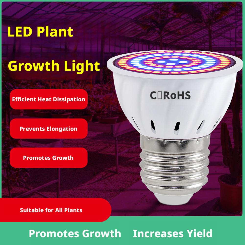 LED Grow Bulb E27 60 80LEDs Fu - Plant Grow Light Full Spectrum のレビューと価格