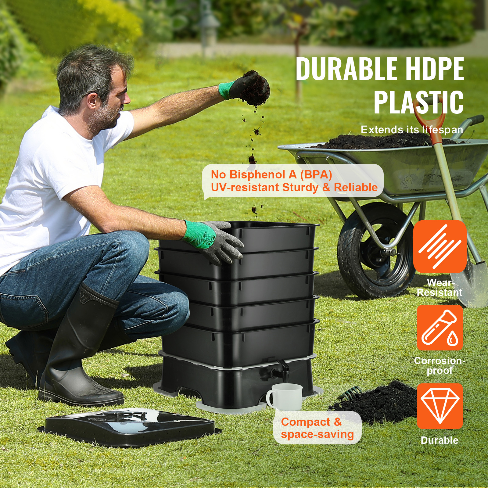 5-Tray Worm Composter Compost  - Composting Kit Indoor のレビューと価格