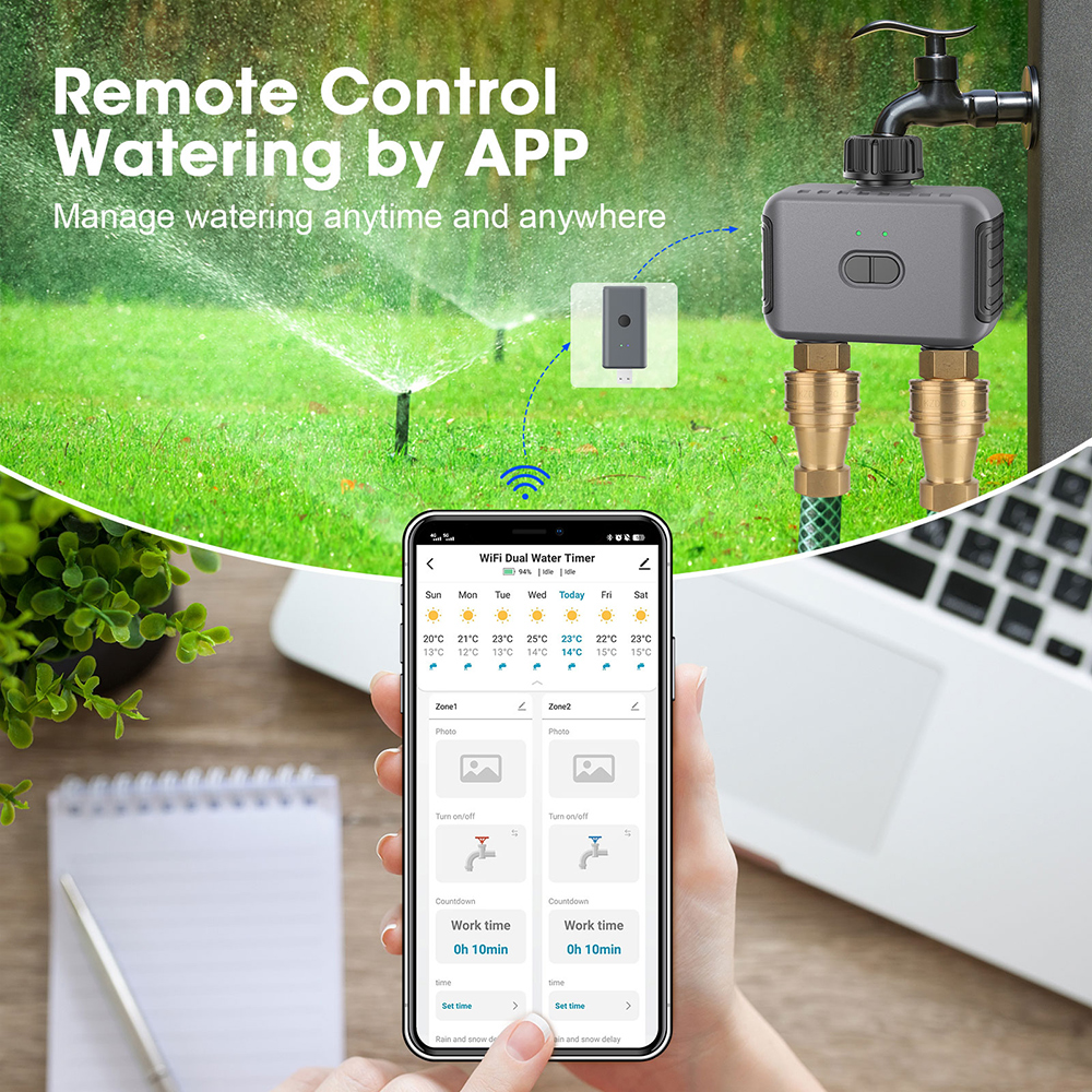 Tuya Smart Dual Water Timer Bl - Smart Garden Water のレビューと価格