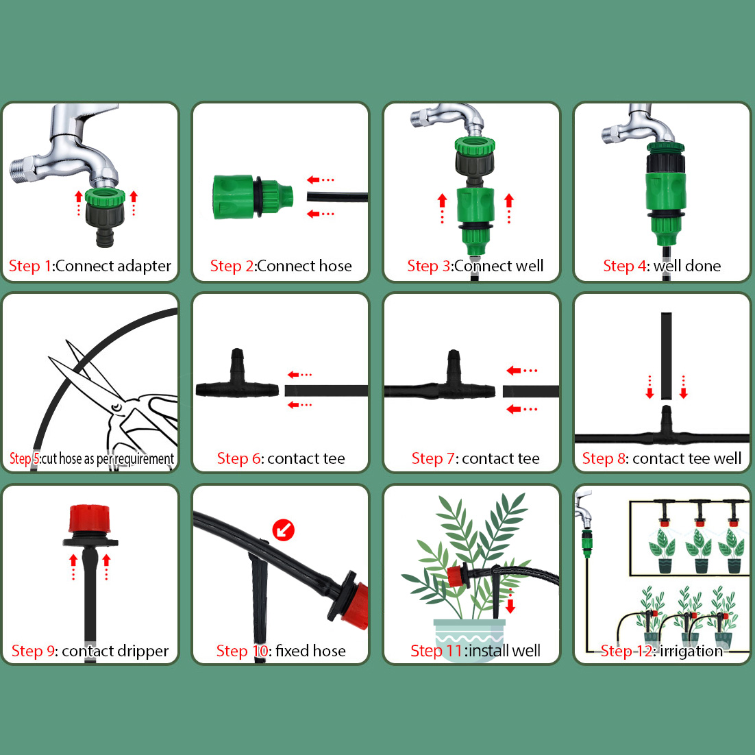 Greenhouse 15M-30M DIY Drip Ir - Smart Garden Hose のレビューと価格