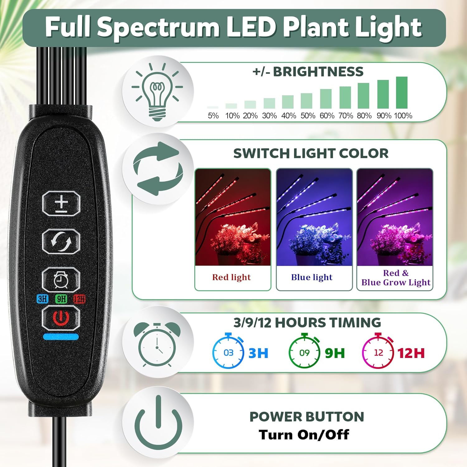 USB Phyto Lamp Full Spectrum H - Plant Grow Light Full Spectrum のレビューと価格