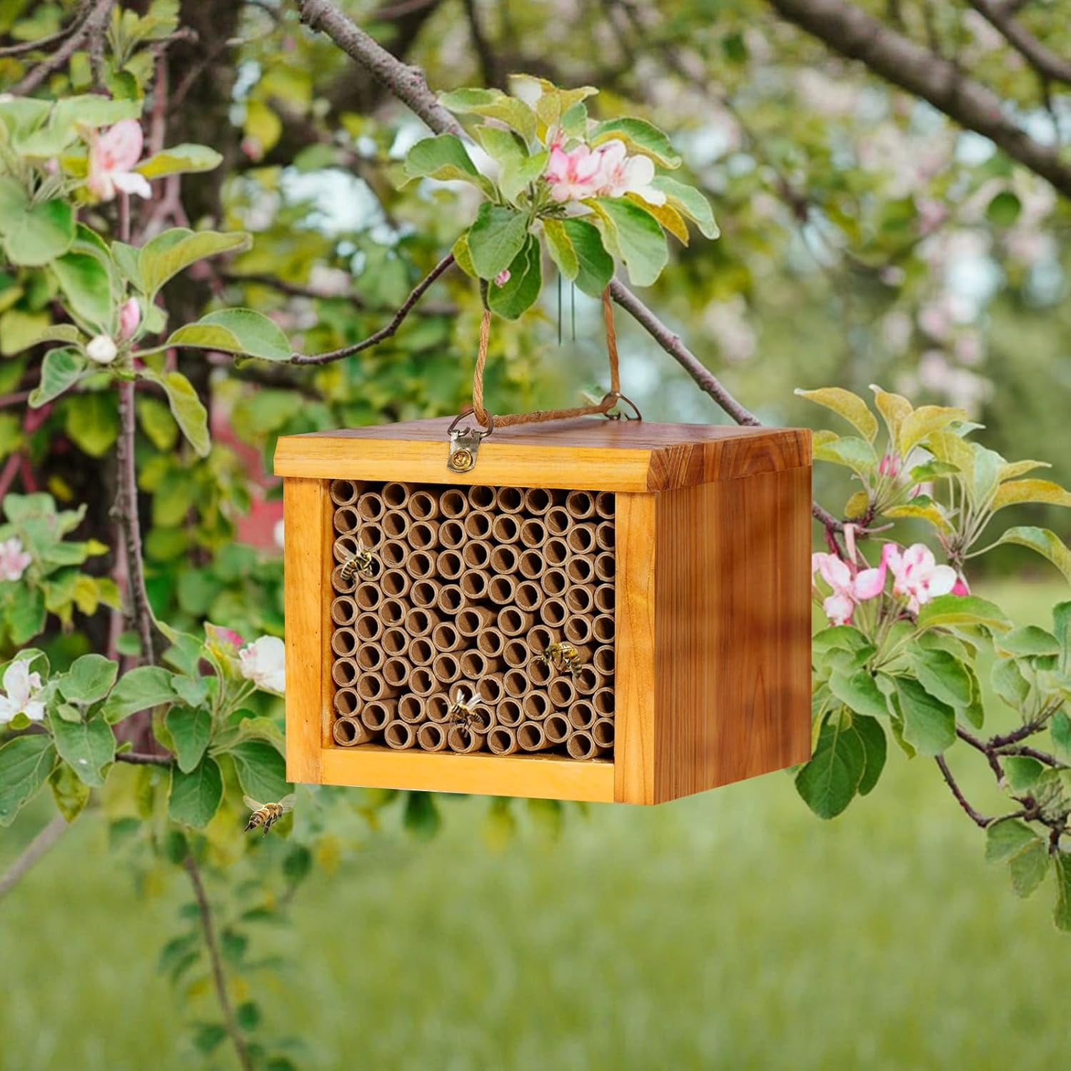 Wax Coated Handmade Wooden Bee - Insect Hotel Wood のレビューと価格
