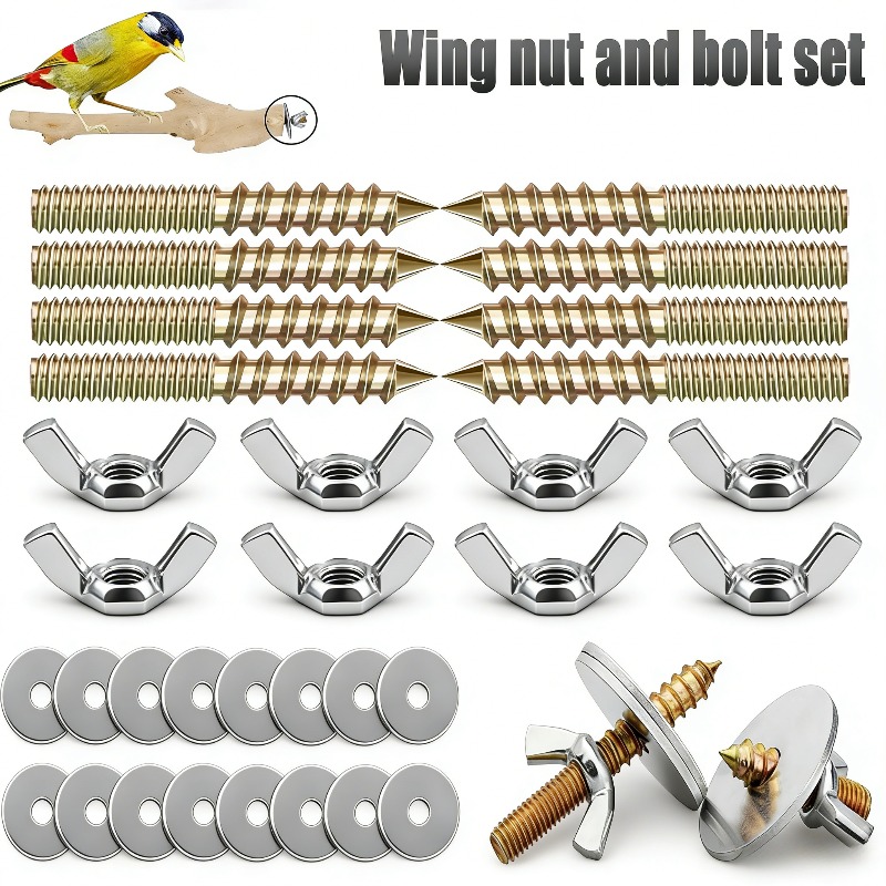 32PCS Birdcage Accessory Screw - Insect Hotel Wood のレビューと価格