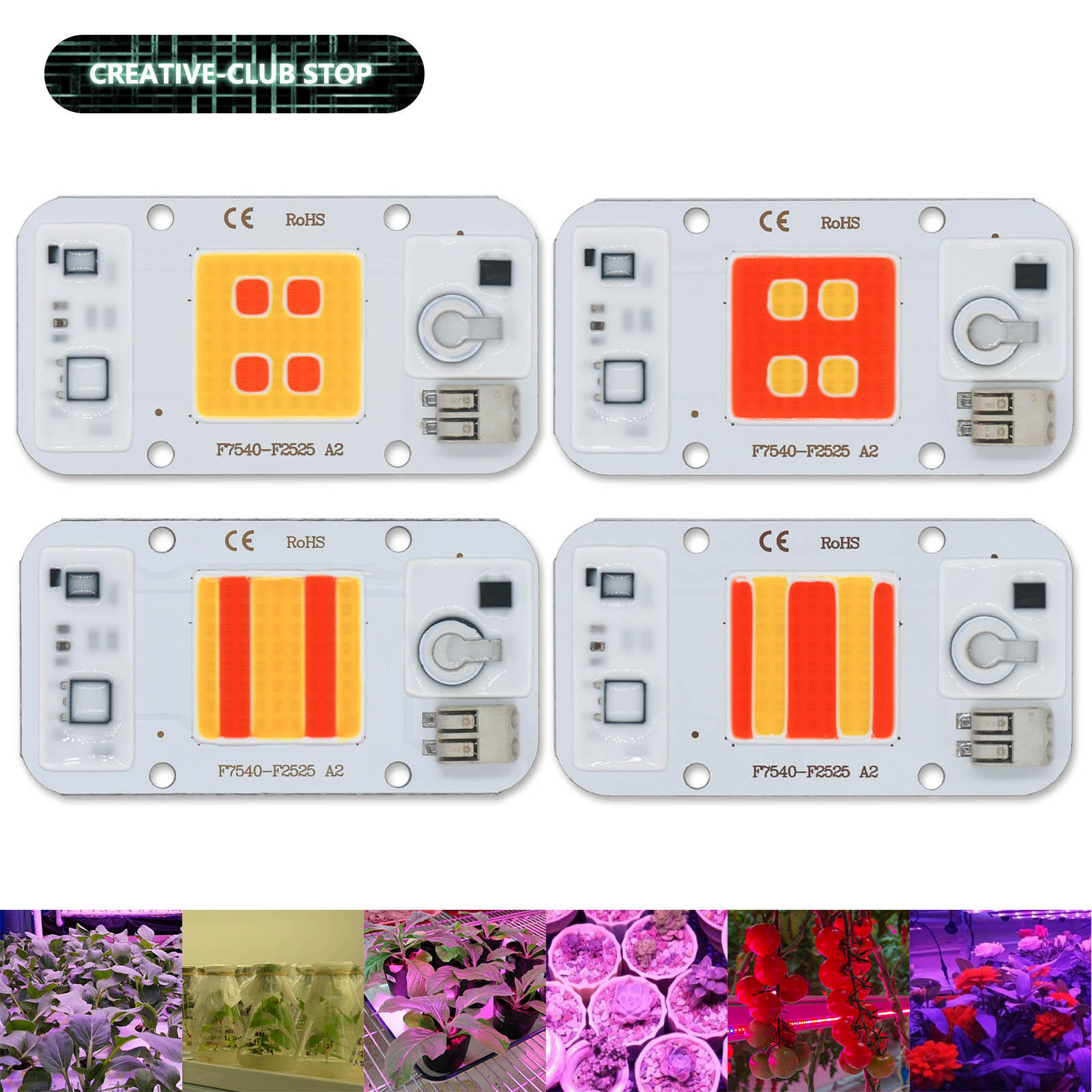 50W LED COB Chip Welding Free  - Plant Grow Light Full Spectrum のレビューと価格