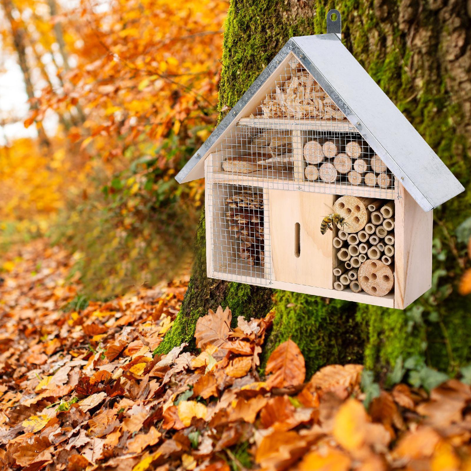 Garden Bee House Wooden Hangin - Insect Hotel Wood のレビューと価格