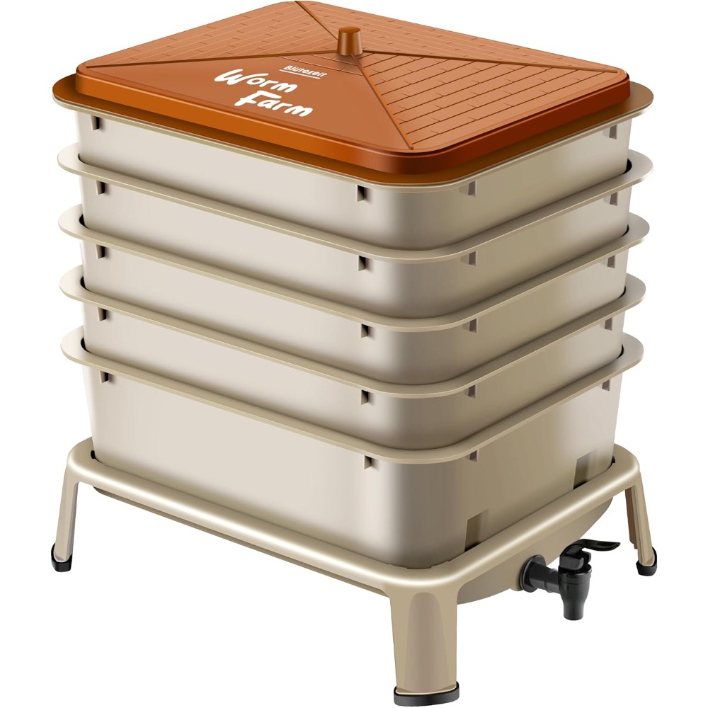 5-Tray Worm Compost Bin, 53QT  - Composting Kit Indoor のレビューと価格