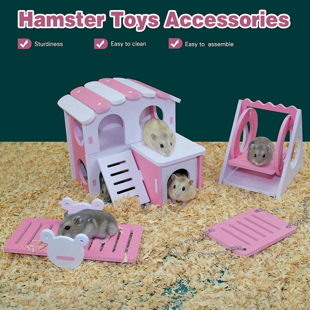 Hamster Play Toys Set Wooden H - Insect Hotel Wood のレビューと価格