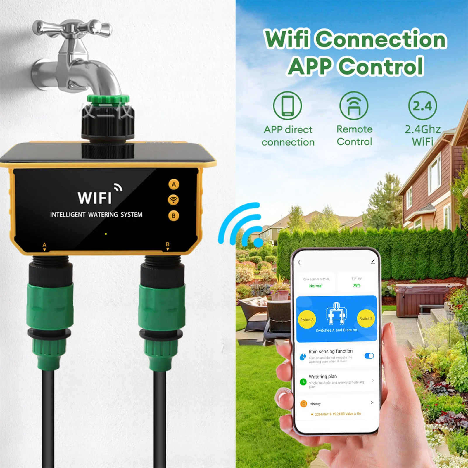 Solar WiFi Smart Irrigation Ti - Smart Garden Watering のレビューと価格