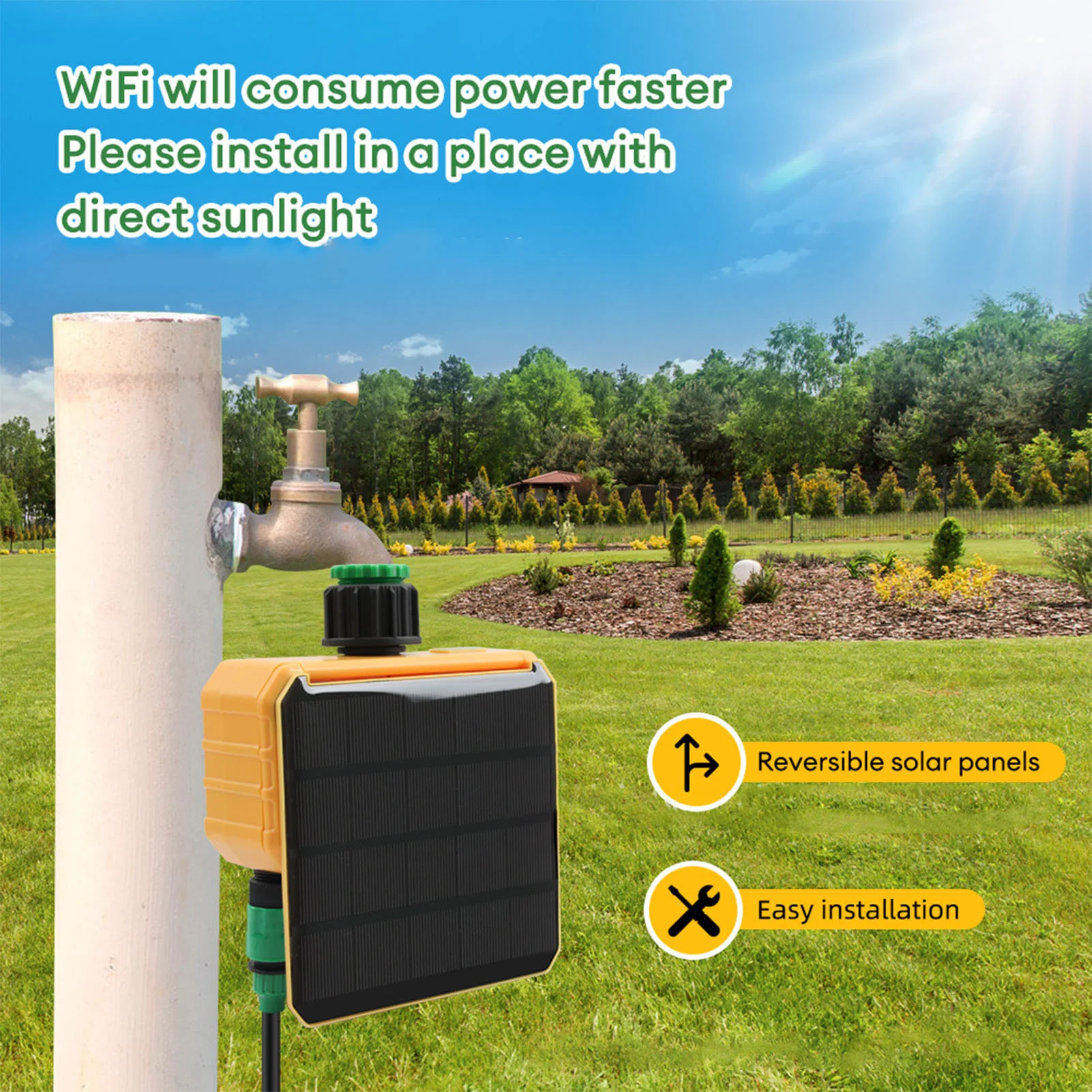Solar WiFi Smart Irrigation Ti - Smart Garden Watering のレビューと価格