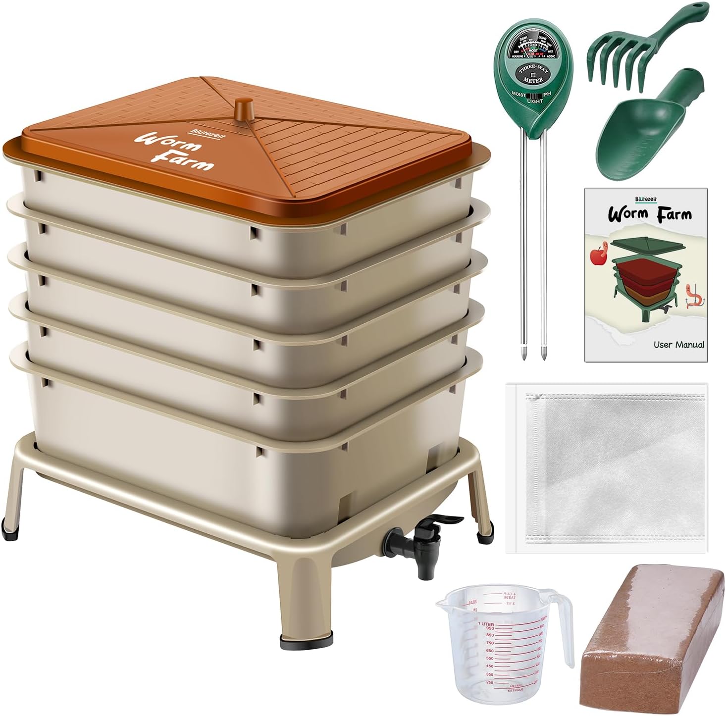 Indoor & Outdoor Worm Compost  - Composting Kit Indoor のレビューと価格