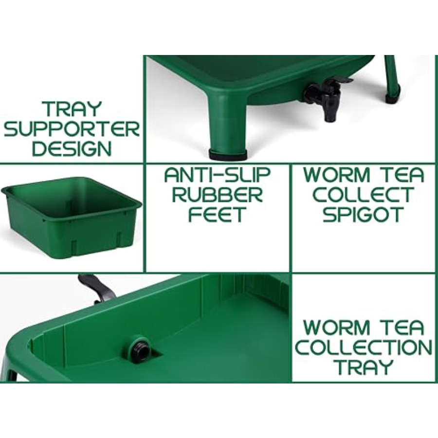 Worm Composter 32QT Worm Farm  - Composting Kit Indoor のレビューと価格