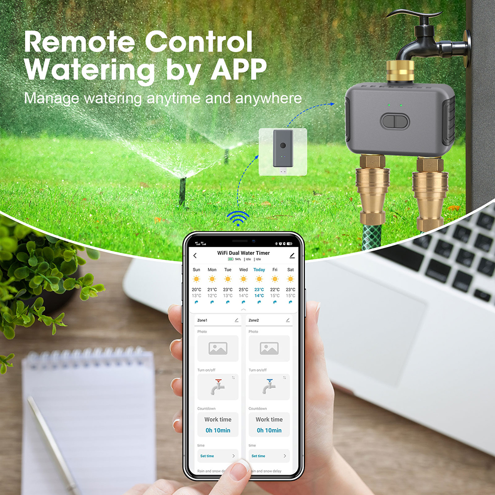 Tuya 2 Zone Watering Timer Gar - Smart Garden Watering のレビューと価格