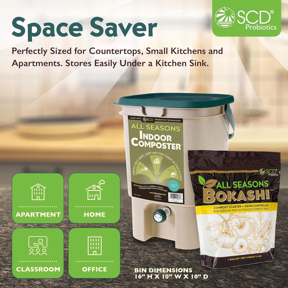5 Gallon Tan Indoor Compost Bi - Composting Kit Indoor のレビューと価格